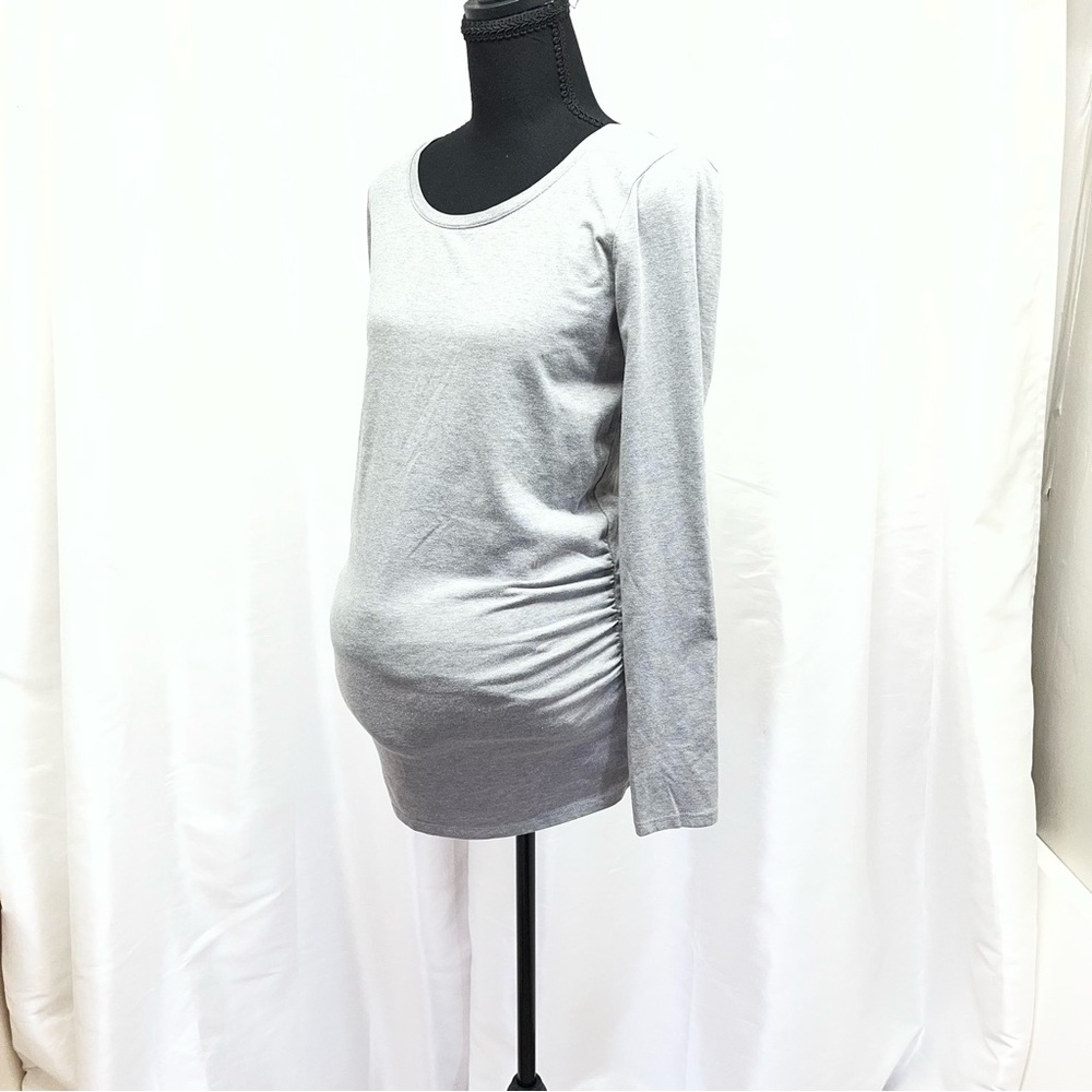 Bumpstart Maternity Gray Long Sleeve Top Size Small